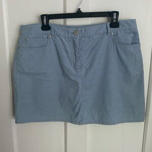 J CREW FACTORY Light Blue Corduroy Miniskirt, size XL, New with tags